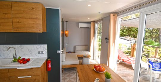 Mh phoenix 3 clim Salon3 camping la baume la palmeraie